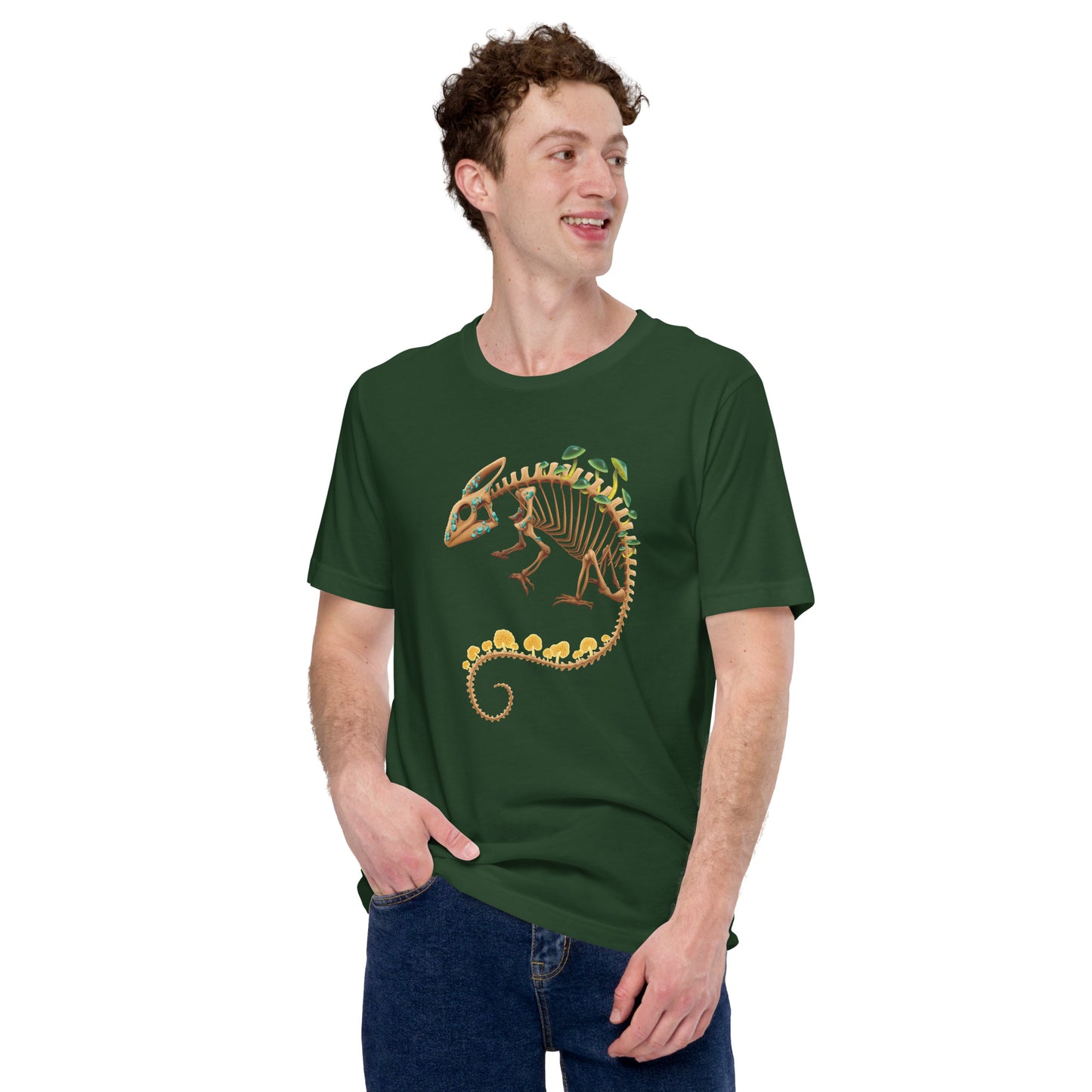 Fungal Chameleon Skeleton - Unisex T-Shirt