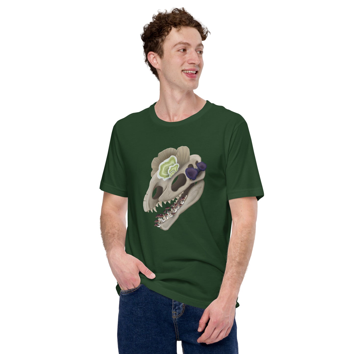 Fungal Dilophosaurus Skull - Unisex T-Shirt