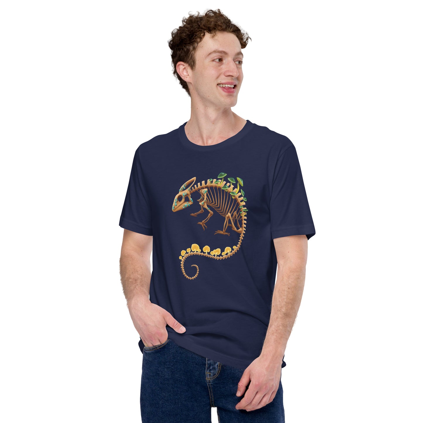 Fungal Chameleon Skeleton - Unisex T-Shirt