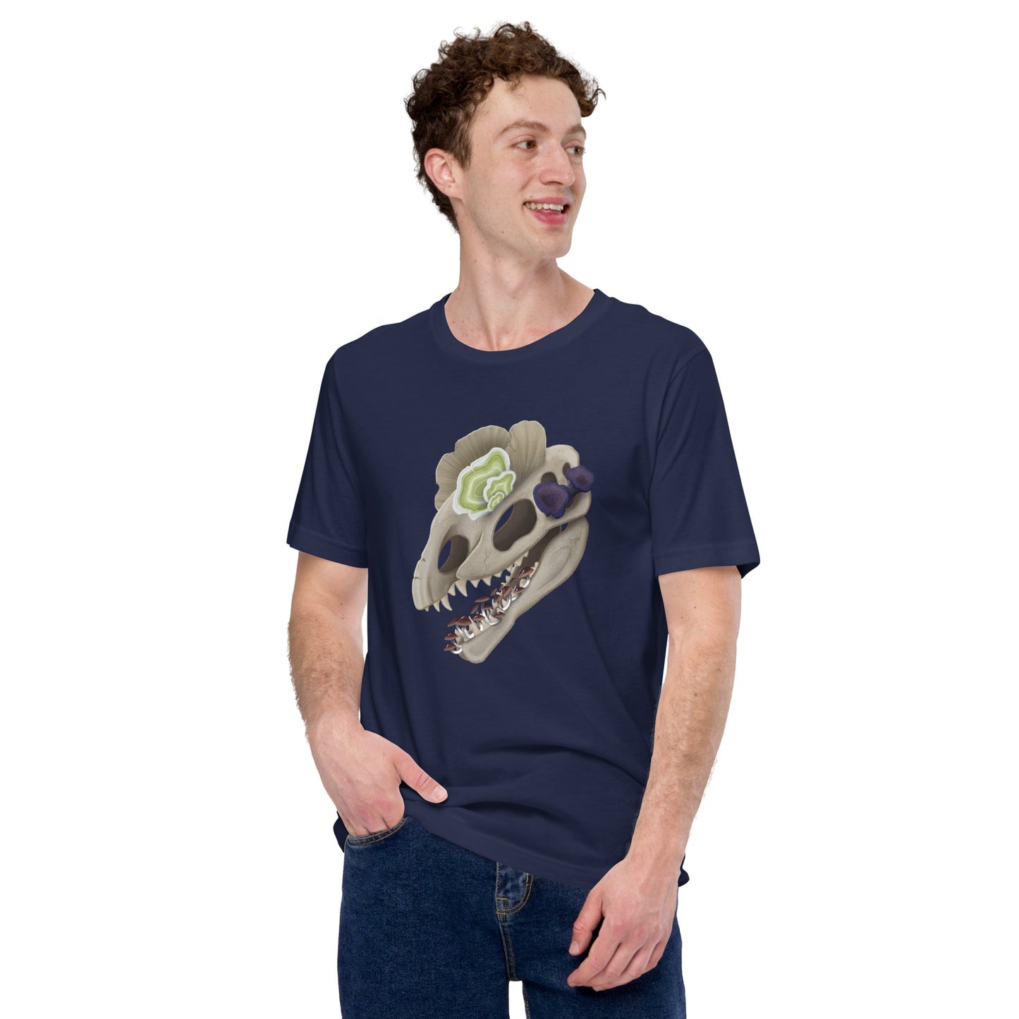 Fungal Dilophosaurus Skull - Unisex T-Shirt