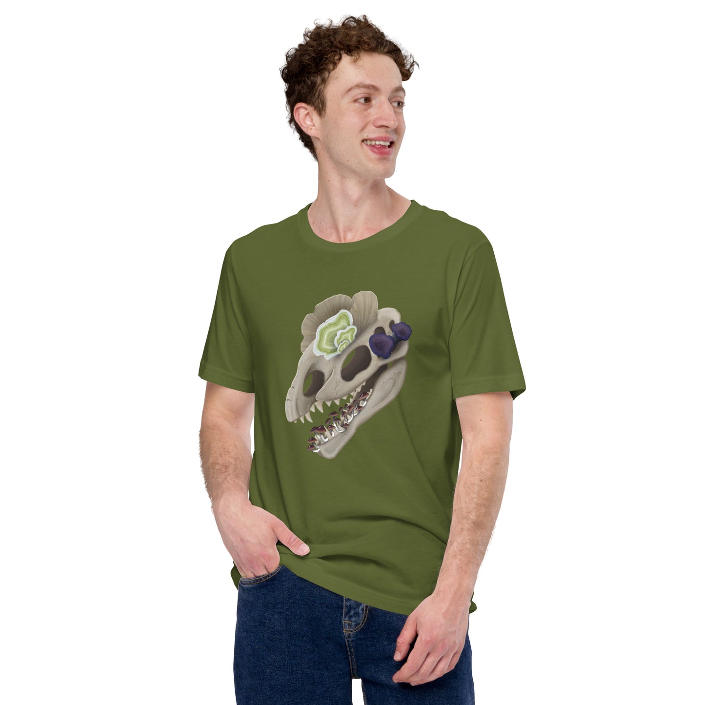 Fungal Dilophosaurus Skull - Unisex T-Shirt