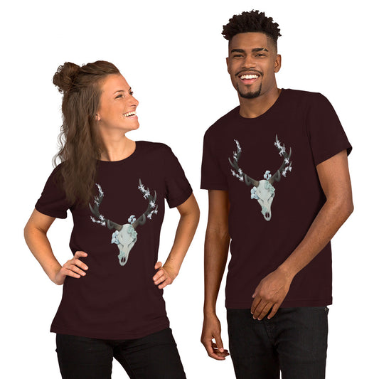 Fungal Elk Skull - Unisex t-shirt