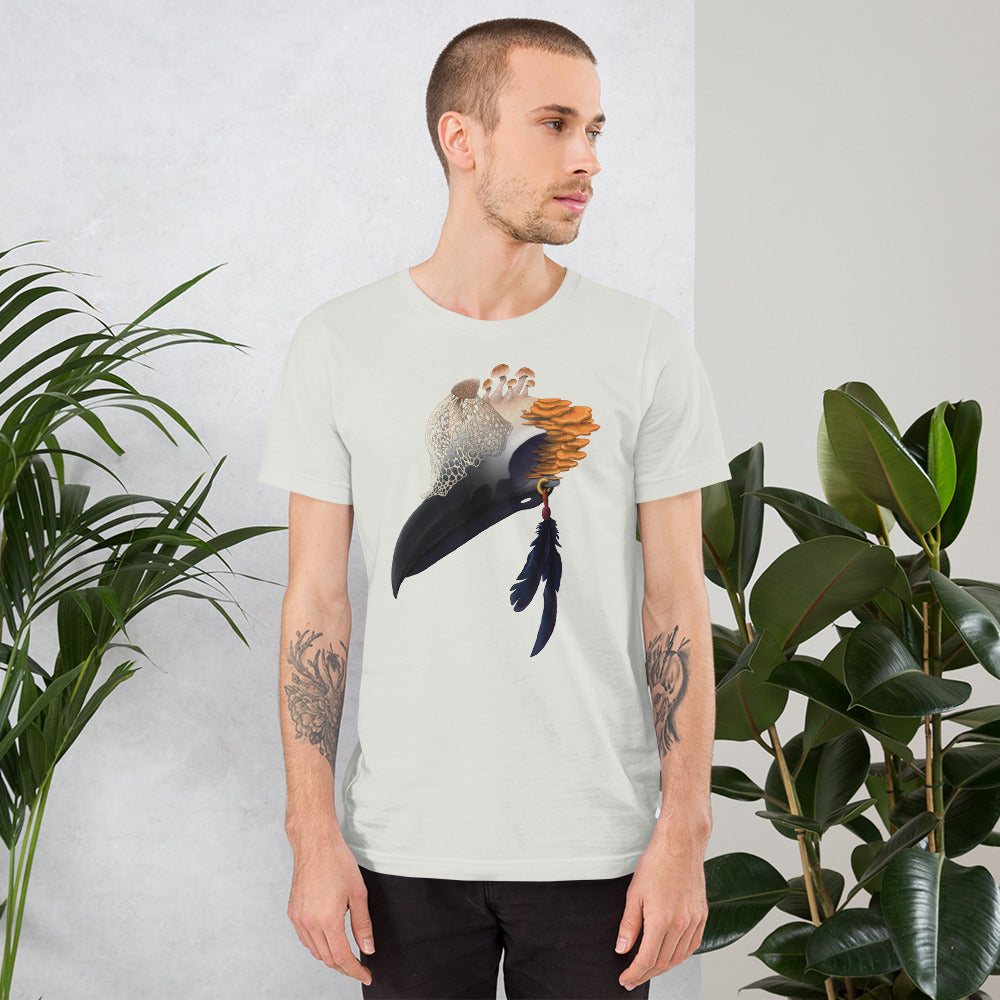 Fungal Crow Skull - Unisex t-shirt