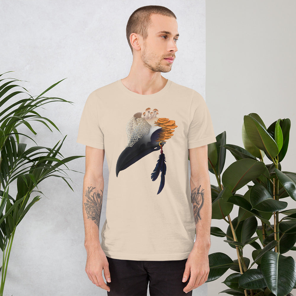 Fungal Crow Skull - Unisex t-shirt