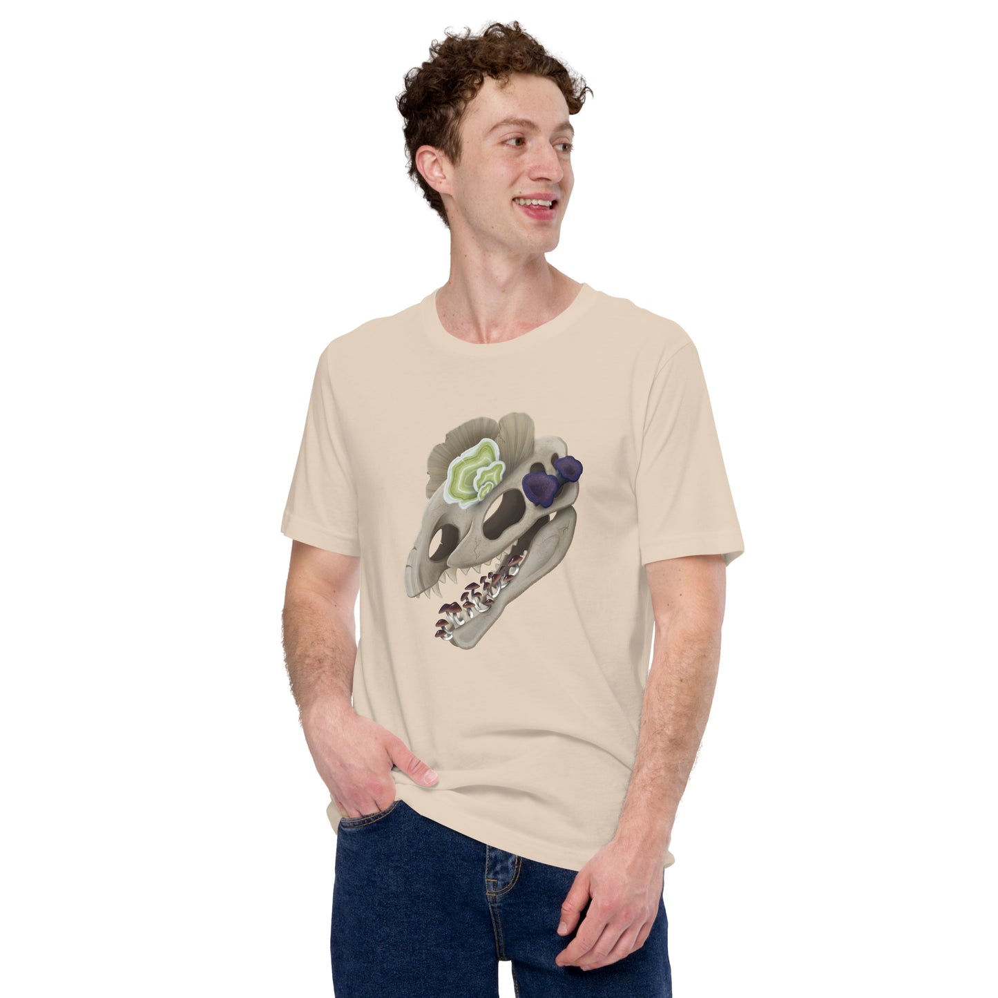 Fungal Dilophosaurus Skull - Unisex T-Shirt