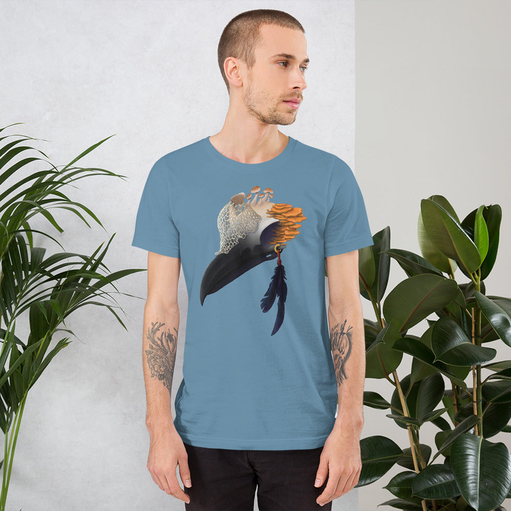 Fungal Crow Skull - Unisex t-shirt