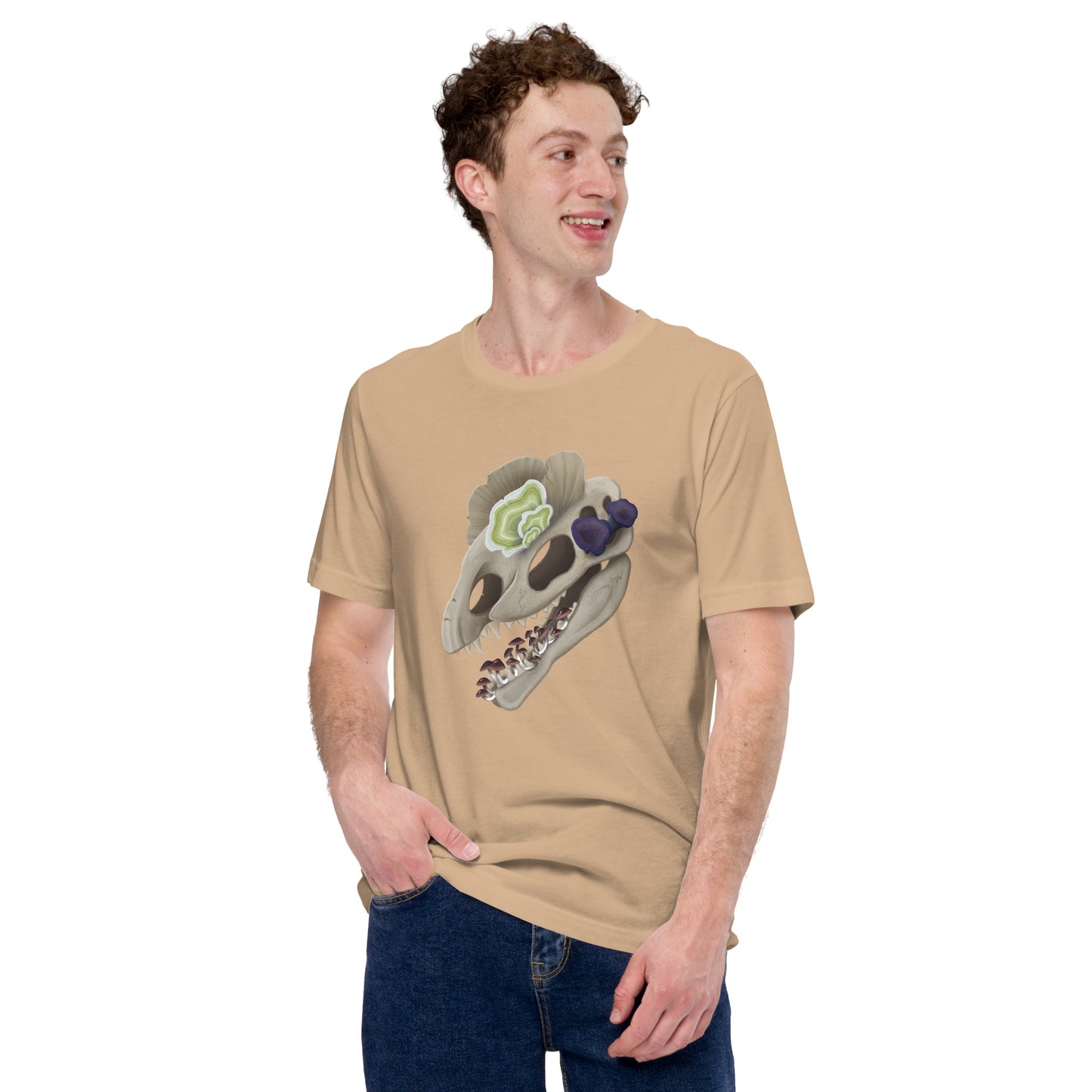 Fungal Dilophosaurus Skull - Unisex T-Shirt