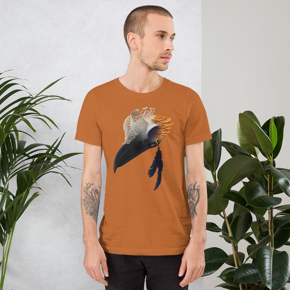 Fungal Crow Skull - Unisex t-shirt