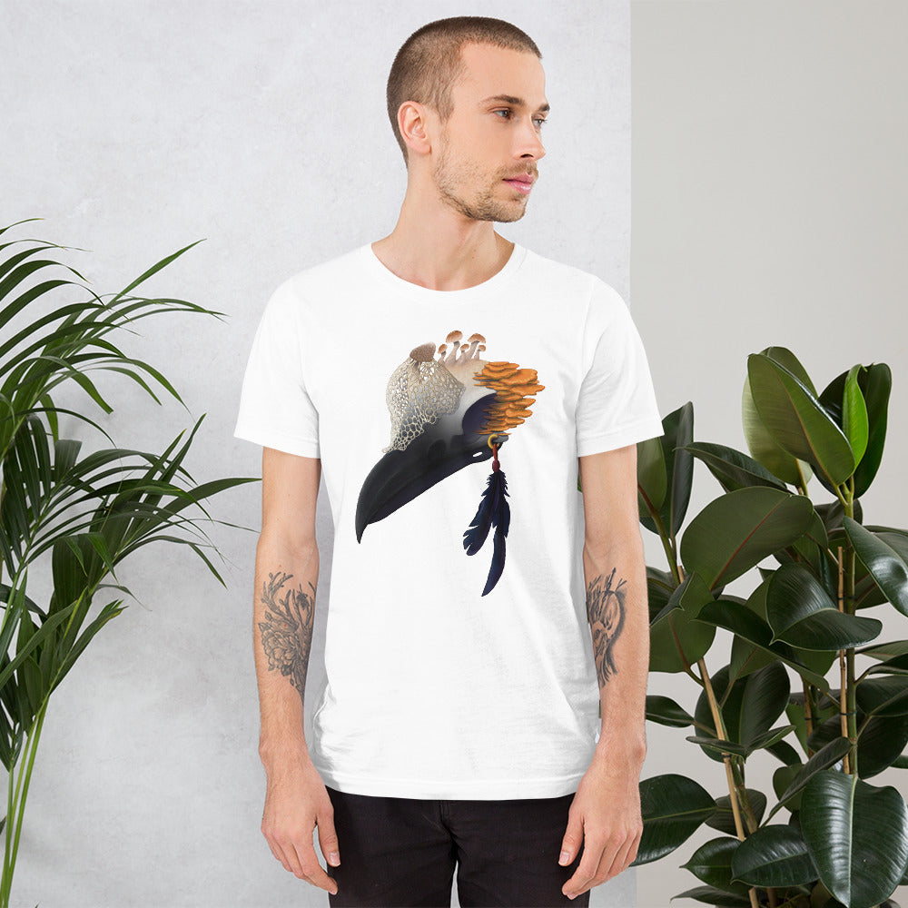 Fungal Crow Skull - Unisex t-shirt