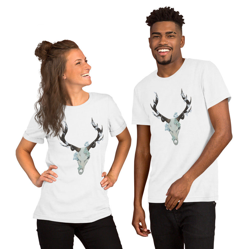 Fungal Elk Skull - Unisex t-shirt