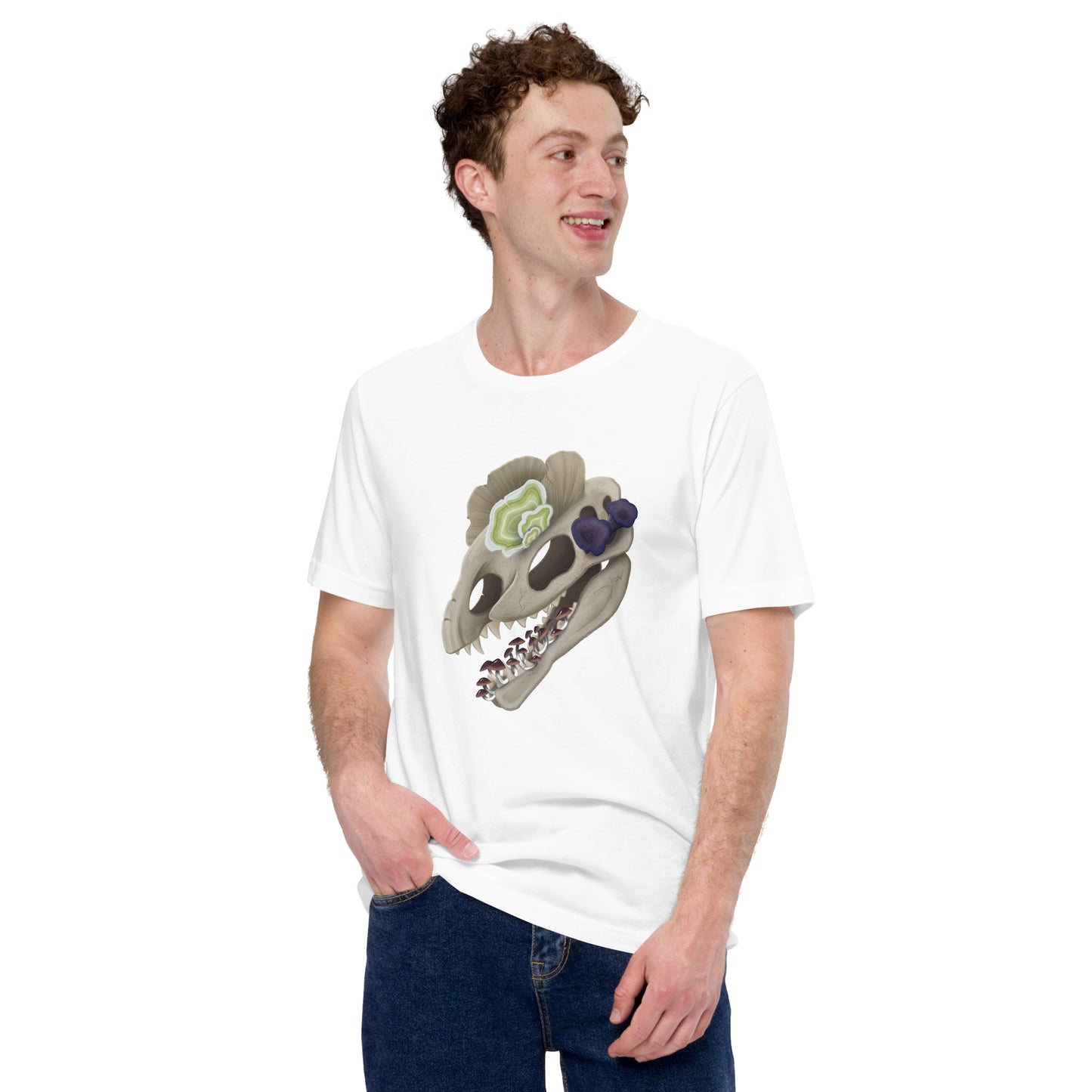 Fungal Dilophosaurus Skull - Unisex T-Shirt