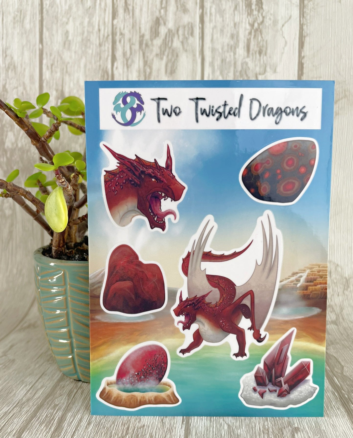 Cinnabar Mineral Dragon - Sticker Sheet