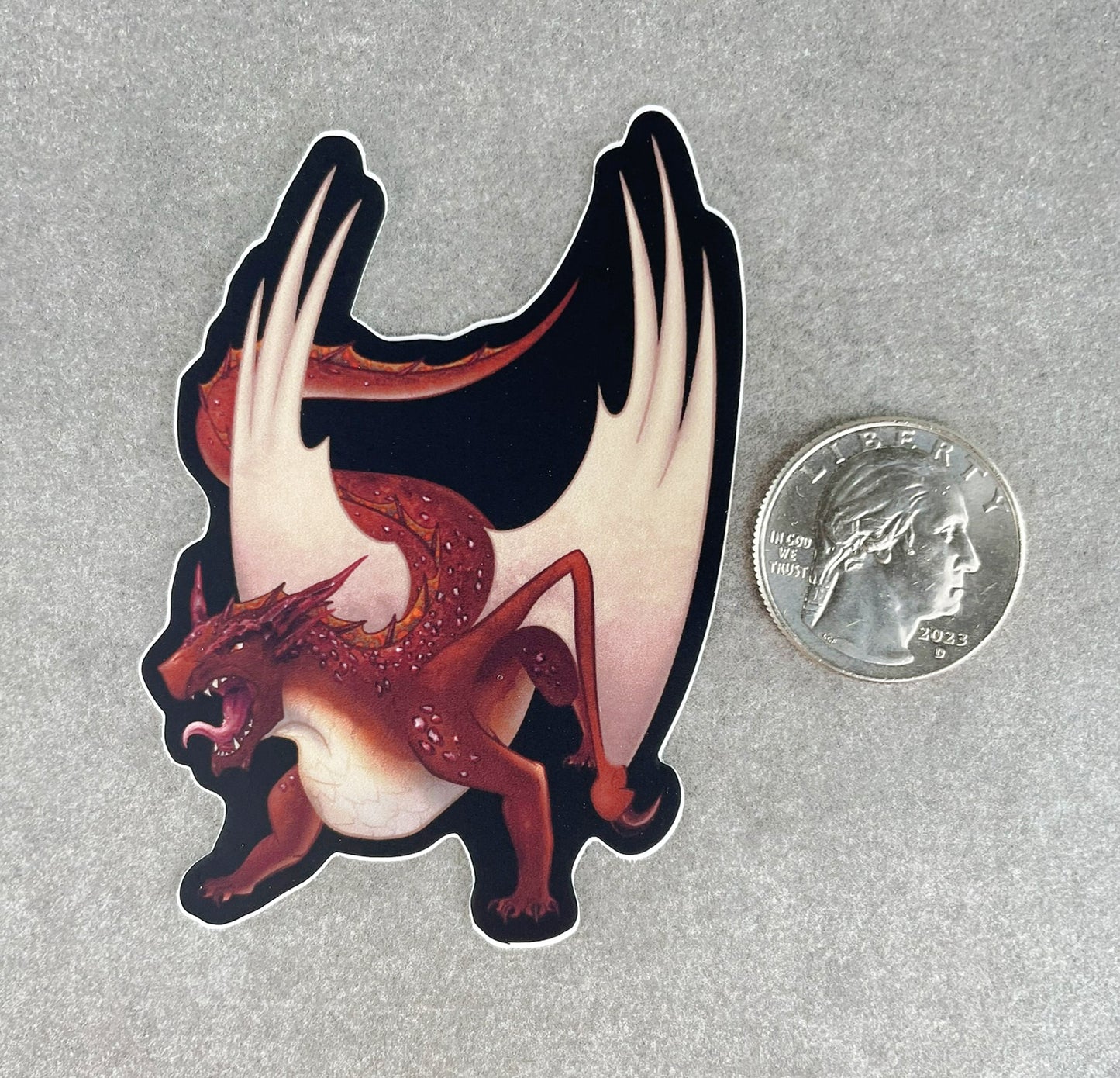 Cinnabar Mineral Dragon - Matte Die Cut Sticker