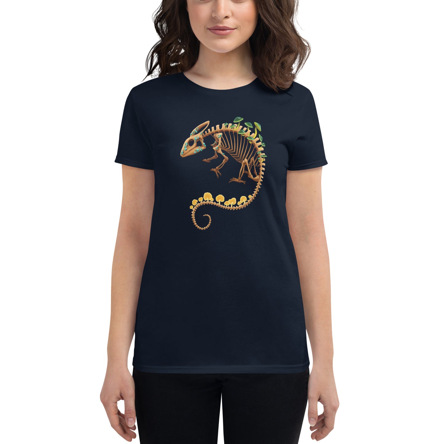 Fungal Chameleon Skeleton - Women's short sleeve t-shirt