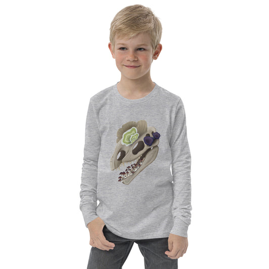 Fungal Dilophosaurus Skull - Youth Long Sleeve Tee