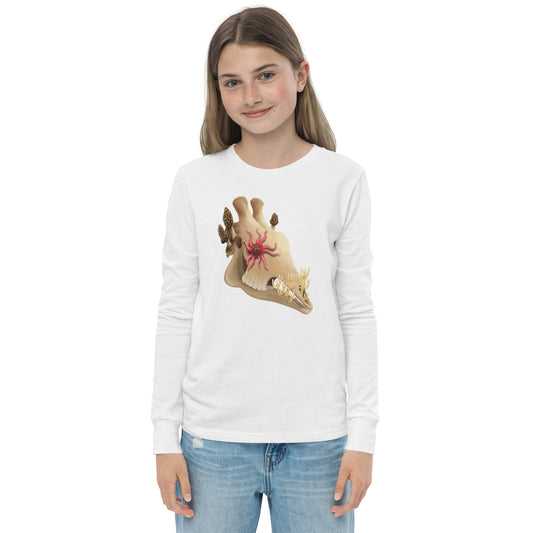 Fungal Giraffe Skull - Youth Long Sleeve Tee