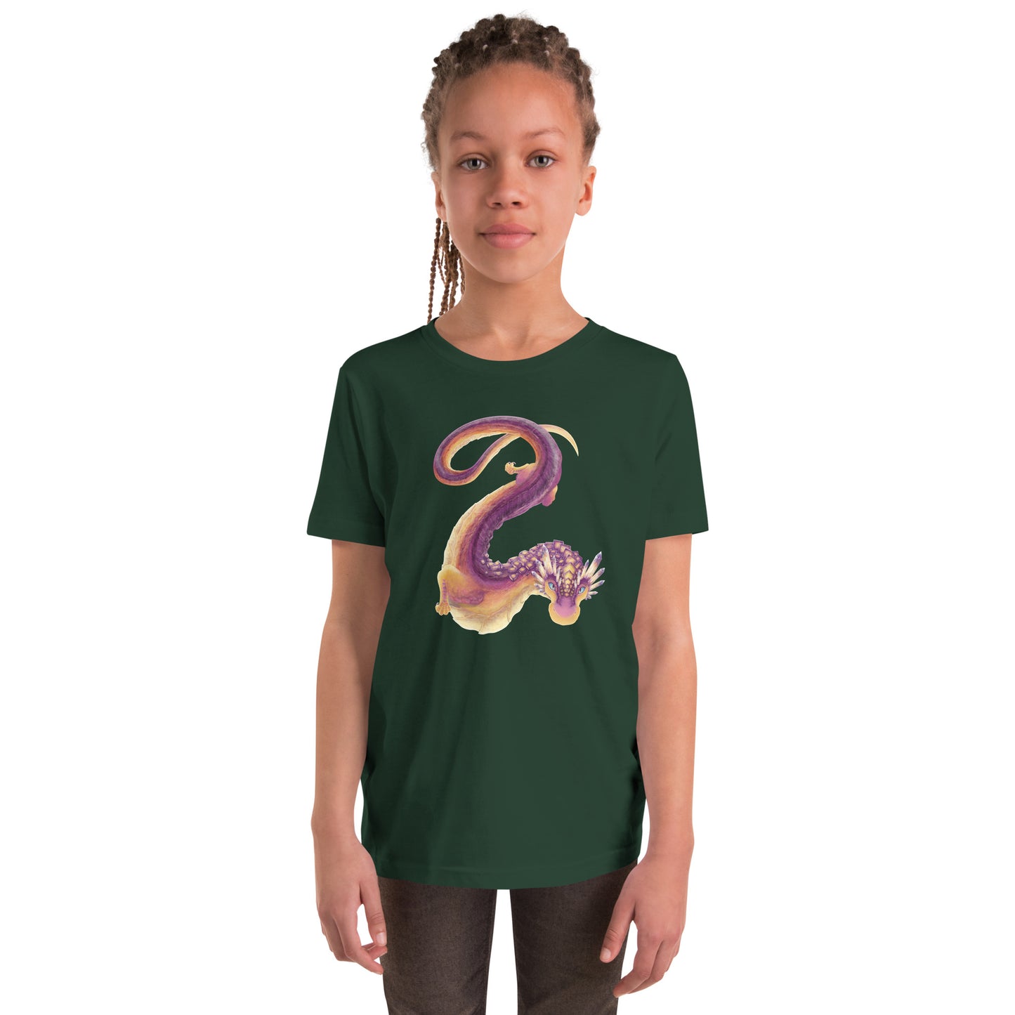 Fluorite Mineral Dragon - Youth Short Sleeve T-Shirt