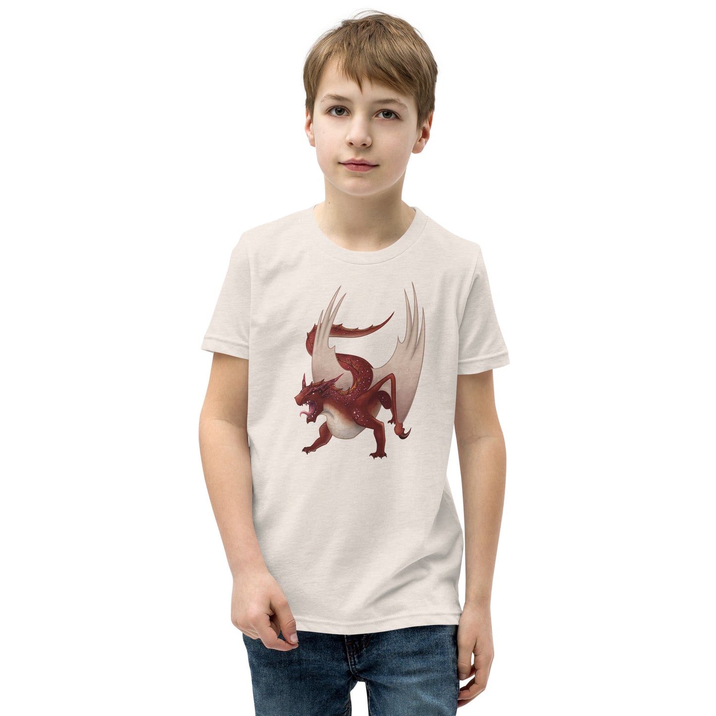 Cinnabar Mineral Dragon - Youth Short Sleeve T-Shirt