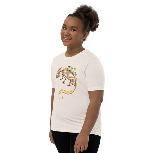 Fungal Chameleon Skeleton - Youth Short Sleeve T-Shirt