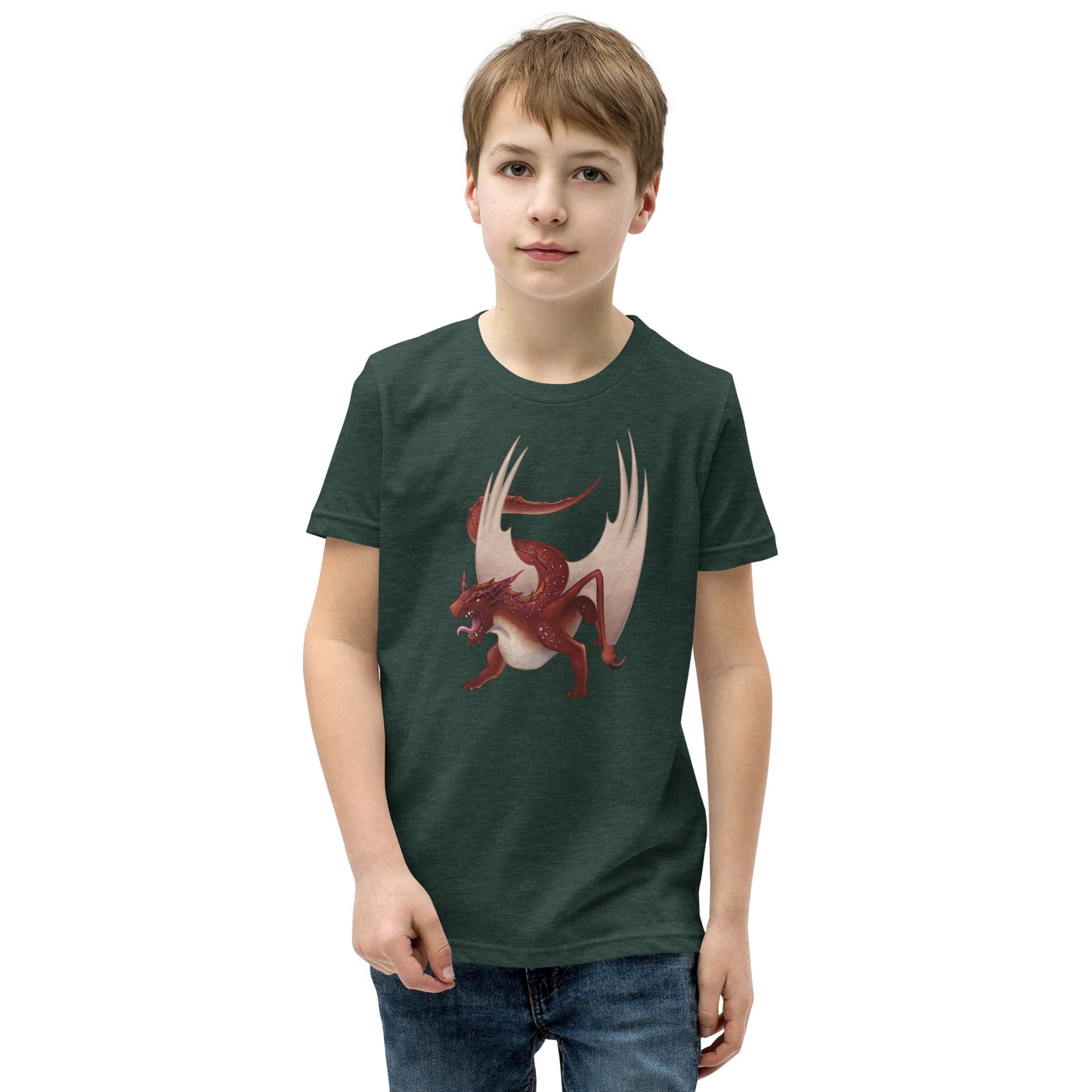 Cinnabar Mineral Dragon - Youth Short Sleeve T-Shirt