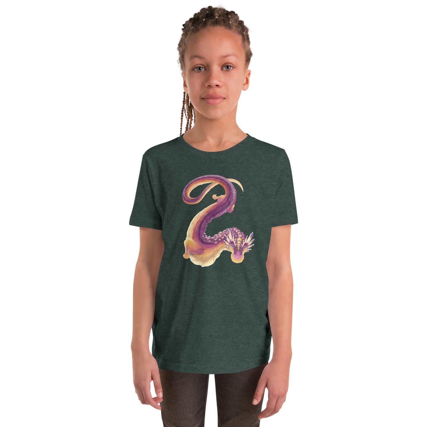 Fluorite Mineral Dragon - Youth Short Sleeve T-Shirt