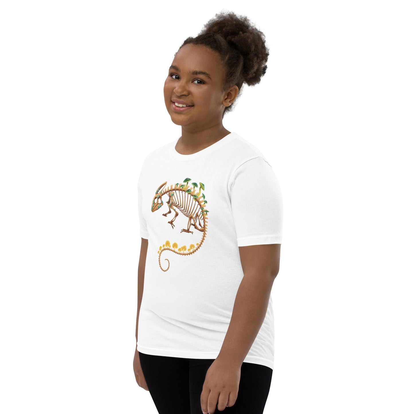 Fungal Chameleon Skeleton - Youth Short Sleeve T-Shirt